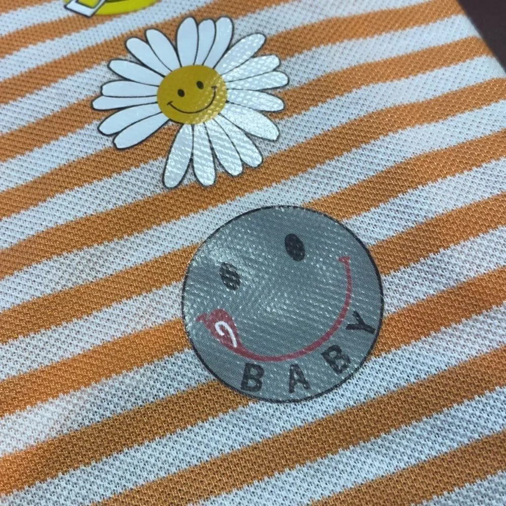 Striped Daisy Flower Dog Shirt